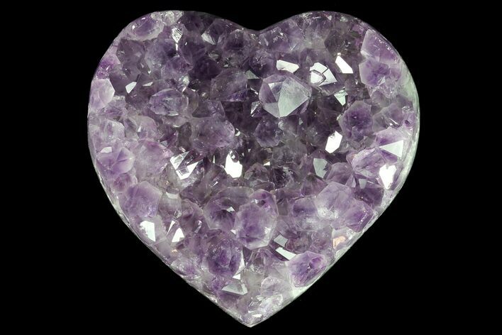 Purple Amethyst Crystal Heart - Uruguay #76779